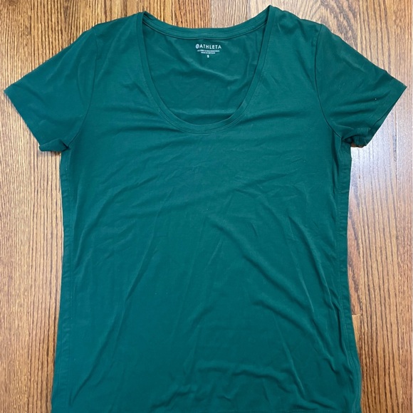 Athleta Scoop Neck Green Tee Size Small, NWOT - Picture 1 of 6